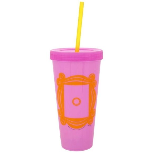 𝅺FRIENDS Frame Color Changing Purple + Yellow Tumbler - Picture 1 of 2